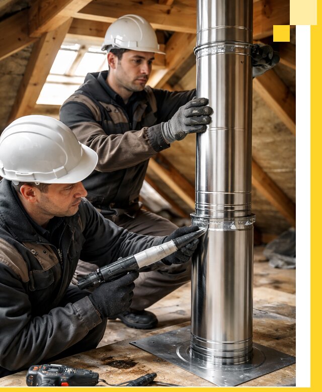 Монтаж дымоходов для каминов в Сафонове с гарантией качества