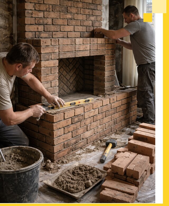 Изготовление и установка кирпичных каминов в Сафонове