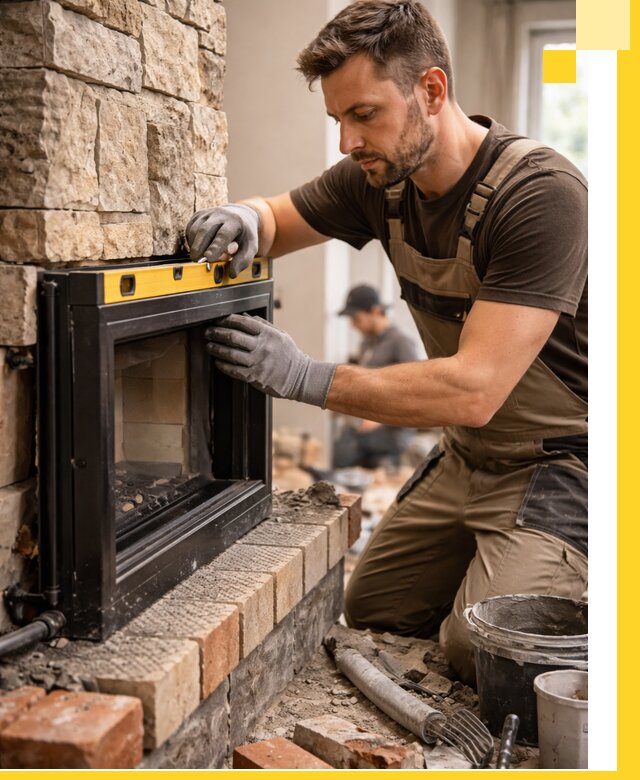 Дровяные камины под ключ в Сафонове: монтаж, обустройство