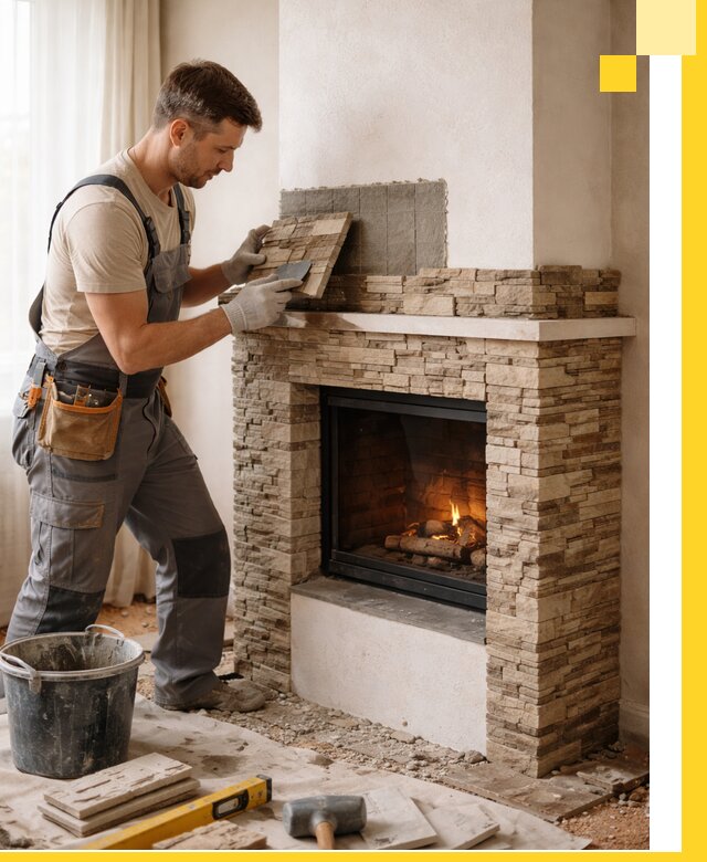 Изготовление и монтаж каминов для дома под ключ в Сафонове