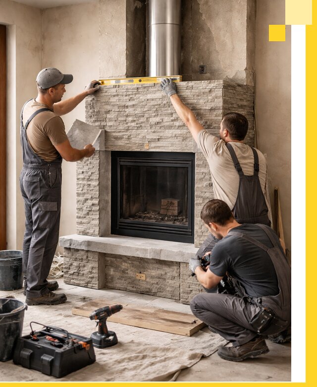 Профессиональный монтаж каминов под ключ в Сафонове для дома