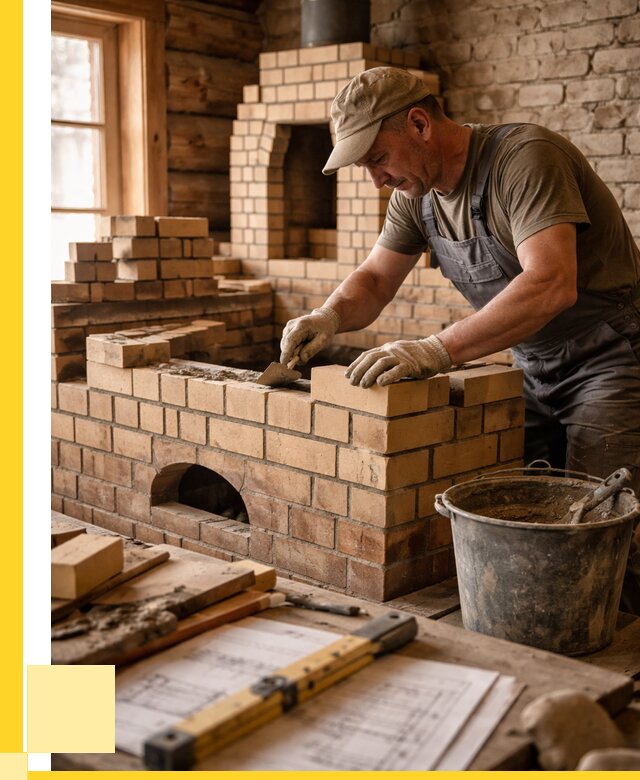 Кладка печей из кирпича в Сафонове цены от 30744 р. - ЭриданСфн