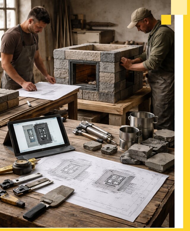 Разработка проектов печей с согласованием и монтажом в Сафонове