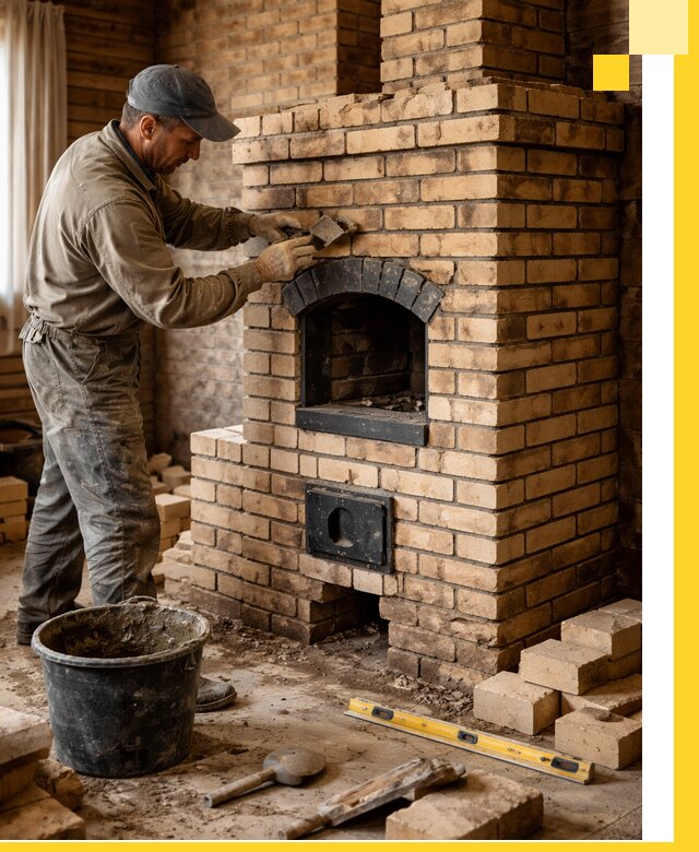 Кирпичные печи под ключ в Сафонове: проектирование и кладка