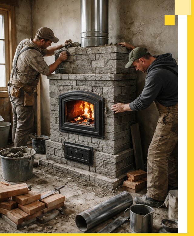 Производство, поставка и монтаж дровяных печей в Сафонове