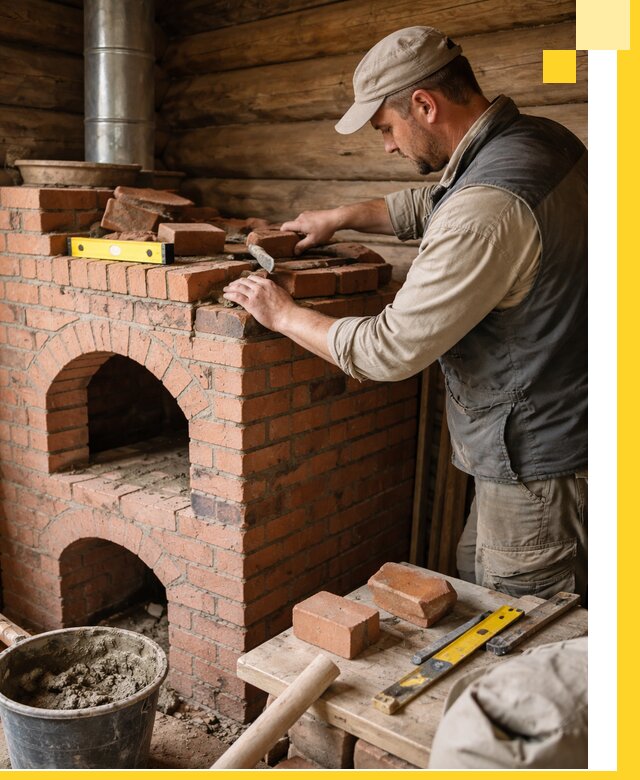 Изготовление и установка русских печей в Сафонове под ключ