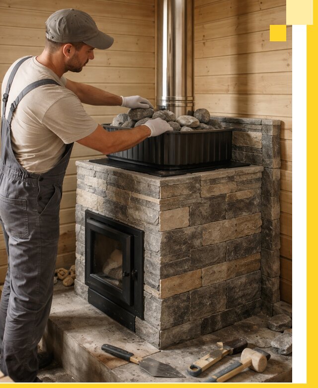 Печи для парной в Сафонове, производство, монтаж и обслуживание