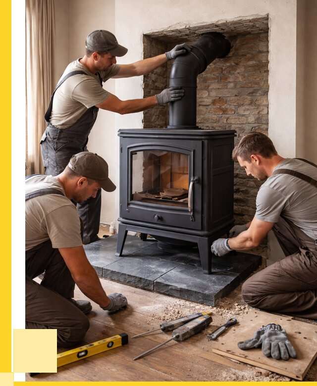 Монтаж печи камина в частном доме в Сафонове от 25620 р. | ЭриданСфн