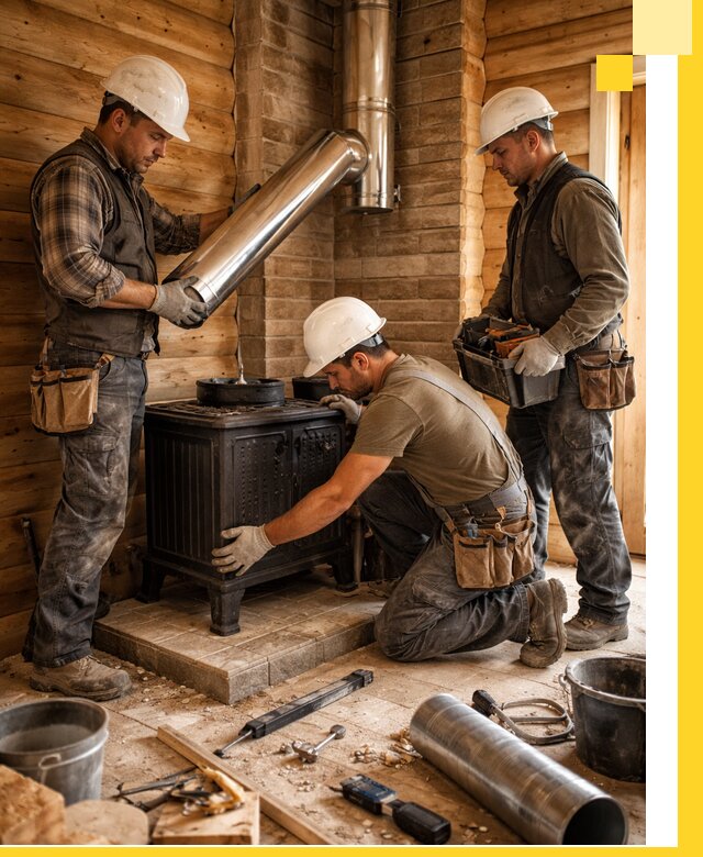 Профессиональный монтаж банных печей и дымоходов в Сафонове