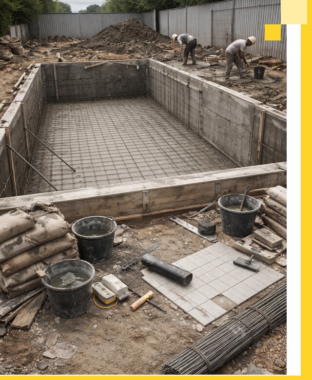 Строительство бассейнов под ключ в Сафонове, дизайн и монтаж