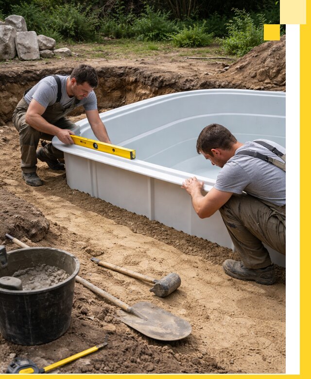 Производство и установка пластиковых бассейнов в Сафонове под ключ