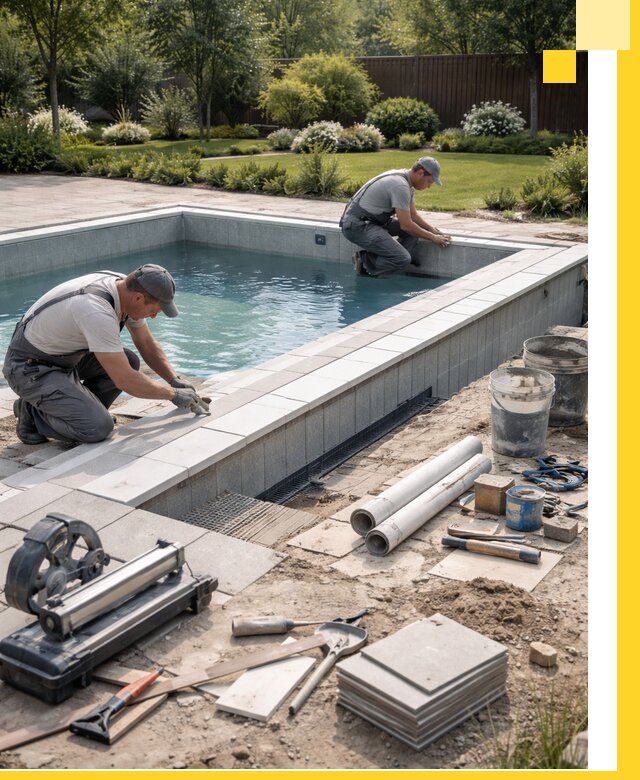 Строительство открытых бассейнов под ключ в Сафонове профессионально