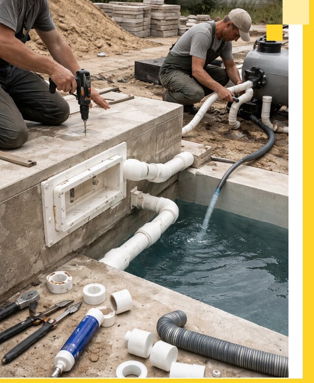 Строительство скиммерных бассейнов под ключ в Сафонове