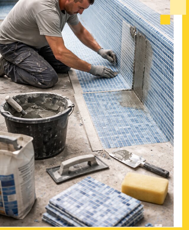 Укладка и ремонт мозаики для бассейнов под ключ в Сафонове