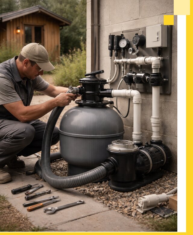 Продажа и монтаж фильтров и насосов для бассейнов в Сафонове