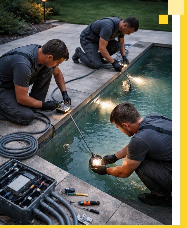 Профессиональное освещение бассейнов в Сафонове: дизайн и монтаж