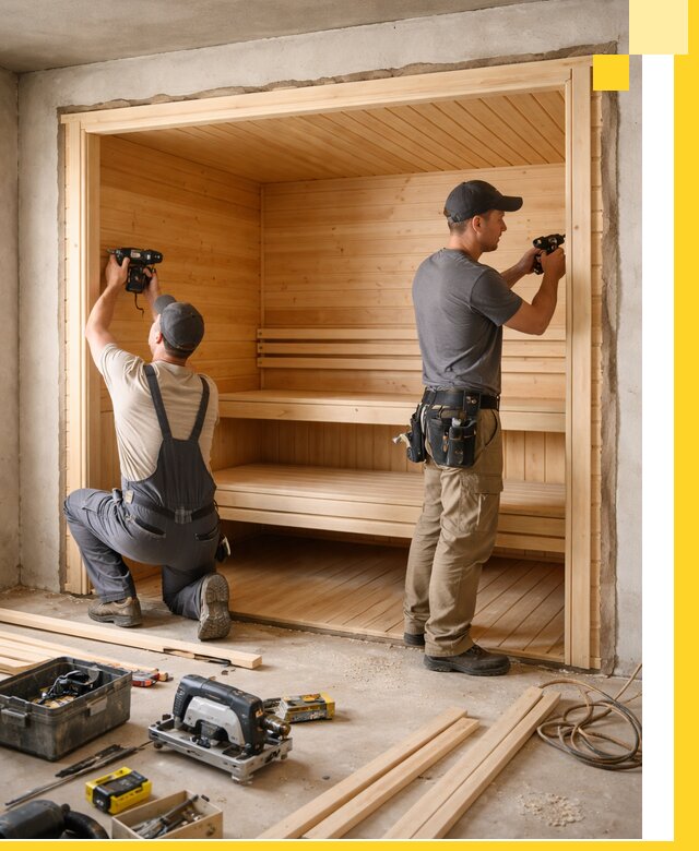 Монтаж саун под ключ в Сафонове — проектирование и установка