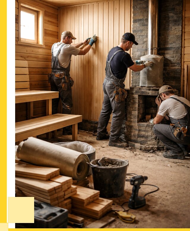 Ремонт бань под ключ в Сафонове от 46116 р. | ЭриданСфн