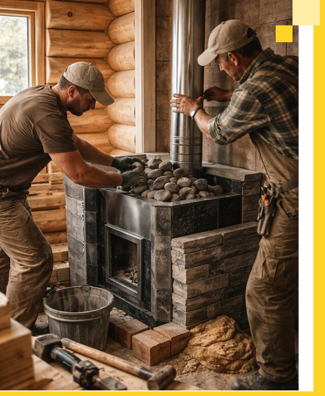 Строительство и отделка русских бань под ключ в Сафонове