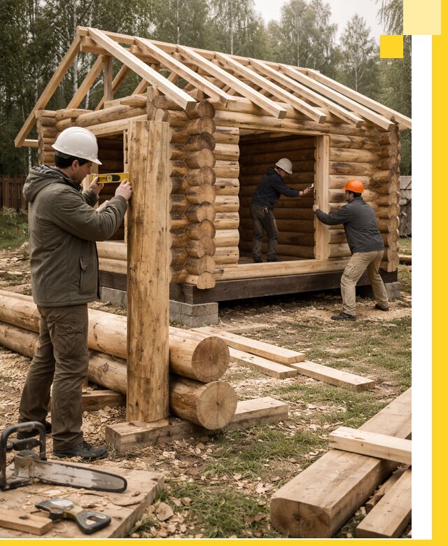 Строительство бань для дачи под ключ в Сафонове с доставкой и монтажом