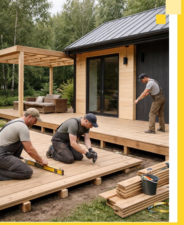 Строительство бань с террасой и бассейном под ключ в Сафонове