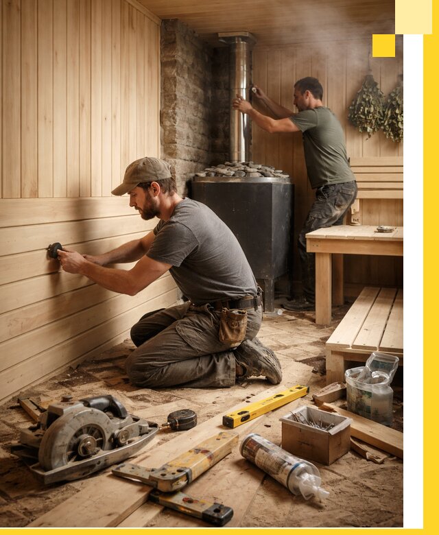 Полное строительство и оснащение парных под ключ в Сафонове