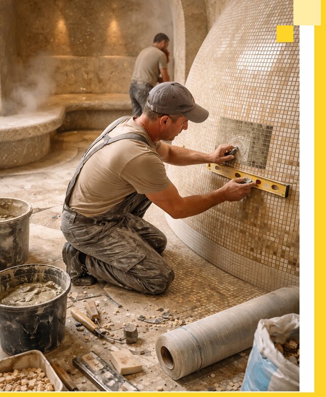 Хамам под ключ в Сафонове: проектирование, строительство, отделка