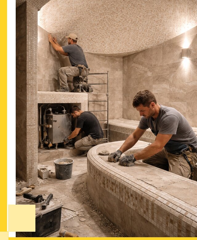 Монтаж хамамов под ключ в Сафонове от 256200 р. ЭриданСфн