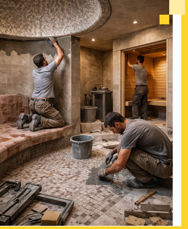 Проект и строительство хамама бани и сауны под ключ в Сафонове