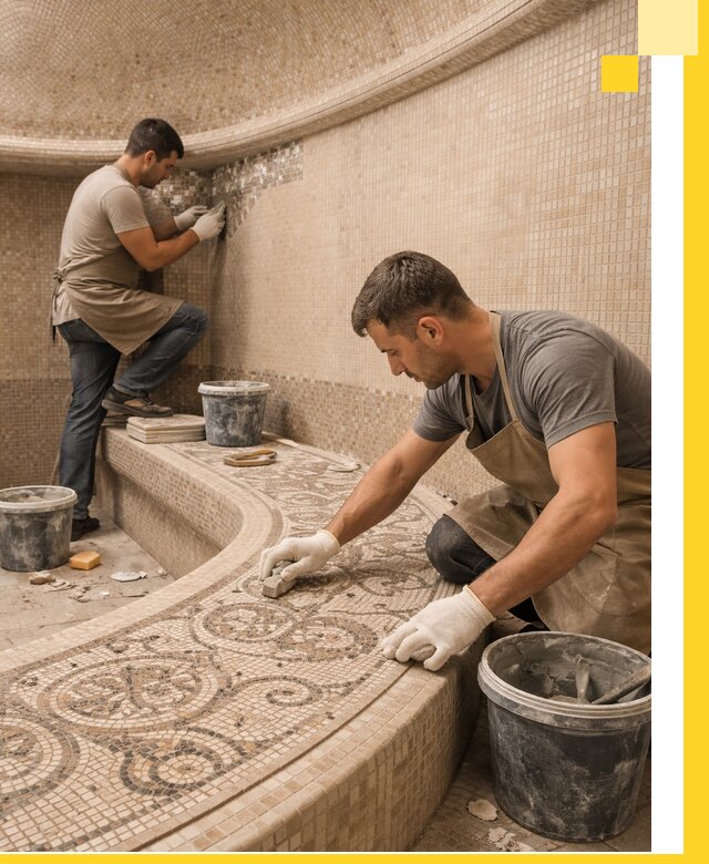 Плитка для хамама в Сафонове, укладка, подбор и поставка