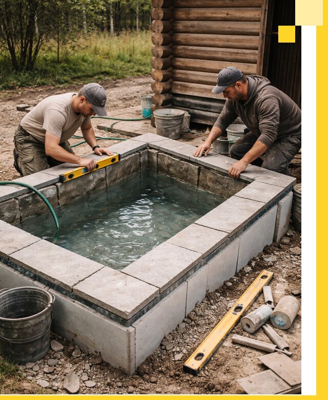 Изготовление и установка холодных купелей под ключ в Сафонове